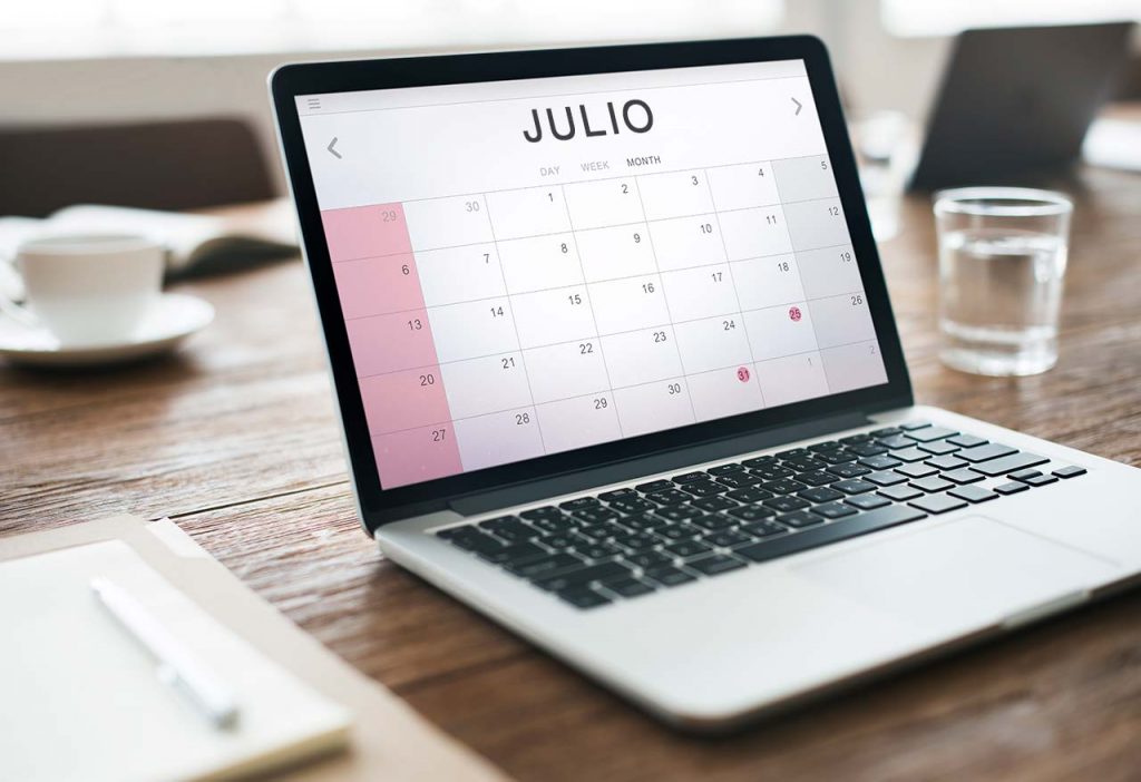 Calendario del contribuyente julio 2021