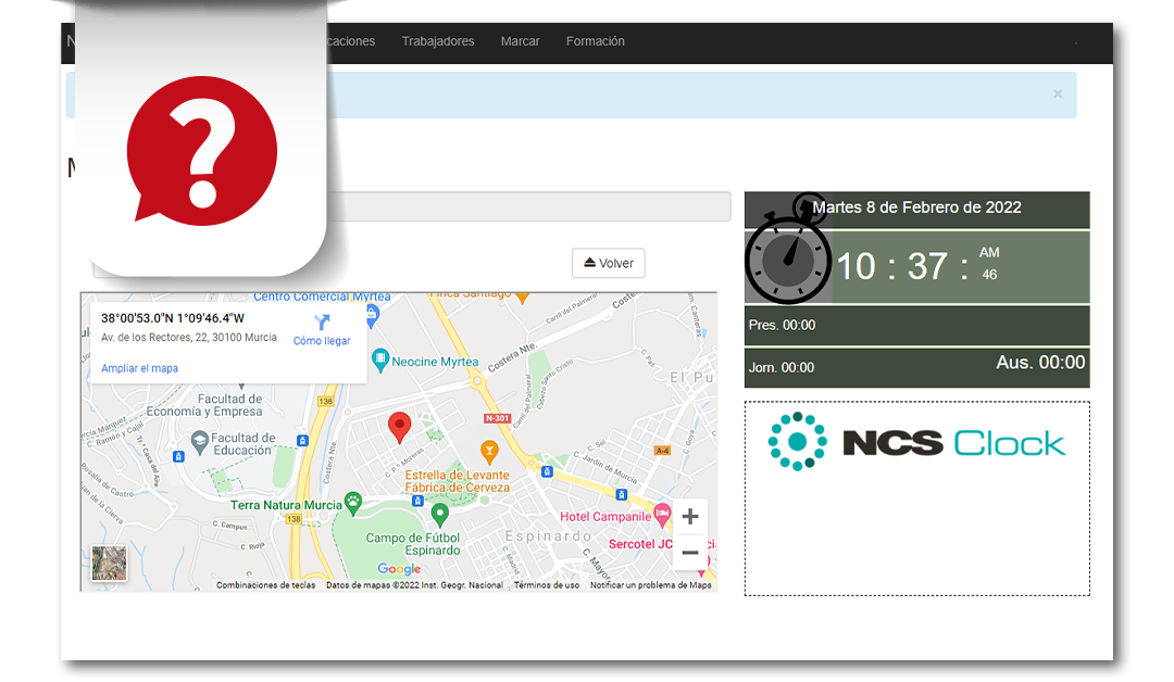 ¿Sabías que NCS Clock puede controlar el lugar en el que un trabajador marca el comienzo y final de su jornada?