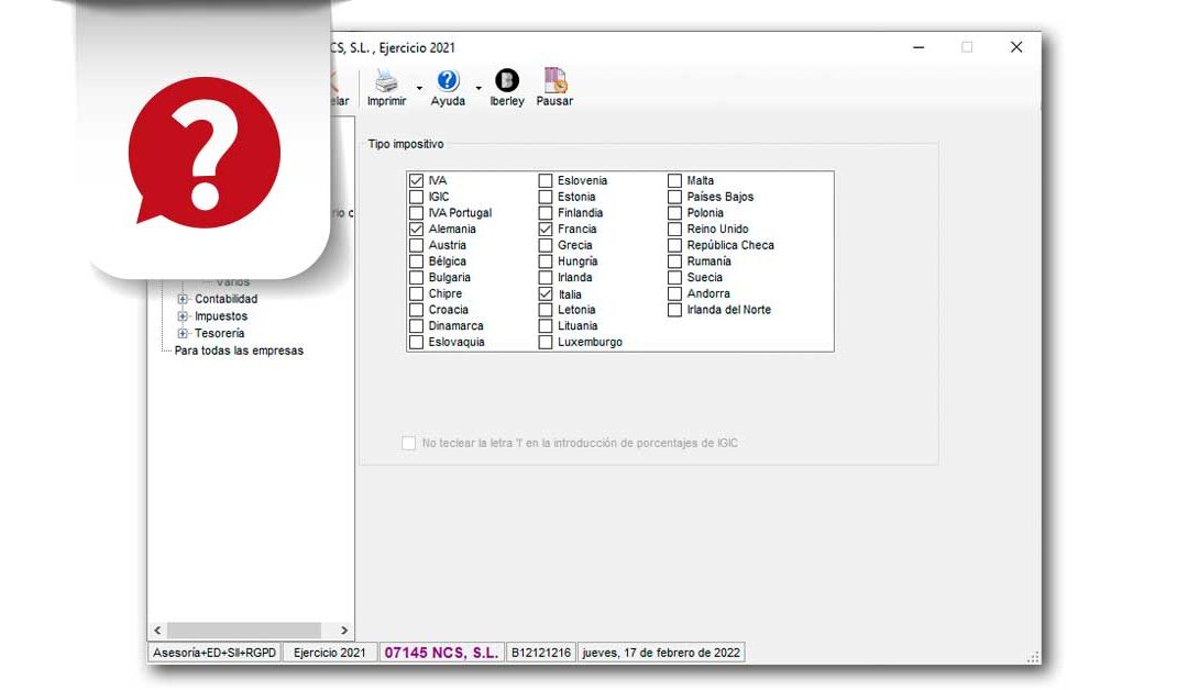 ¿Sabías que en NCS Contabilidad puedes contabilizar facturas con tipos impositivos europeos?