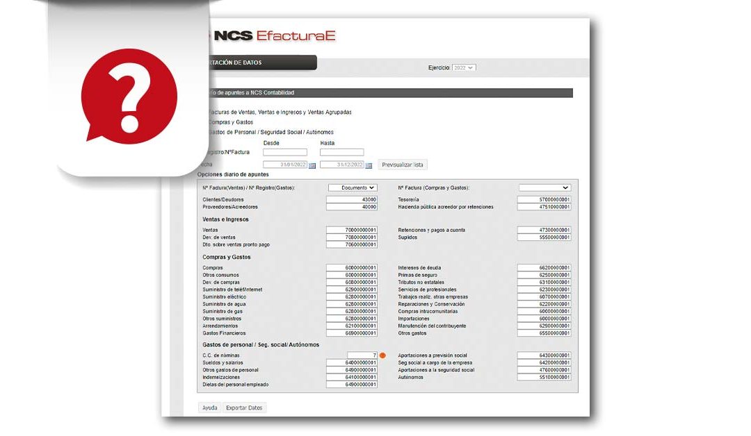 ¿Sabías que desde EfacturaE se puede enviar el “Nº Factura” existente en los documentos de Compras y Gastos al campo “Nº de identificación factura” de NCS Contabilidad?