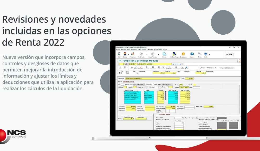 Revisiones y novedades incluidas en las opciones de Renta 2022