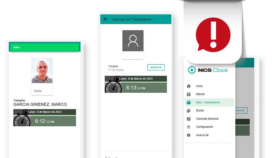 NCS Clock introduce una nueva posibilidad en su APP que nos permite usar un móvil o una Tablet como un terminal de marcación para todos los trabajadores