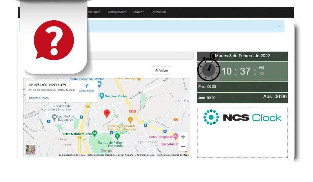 ¿Sabías que en NCS Clock y en los marcajes realizados en la APP puedes conocer la ubicación desde la que se ha realizado el marcaje?