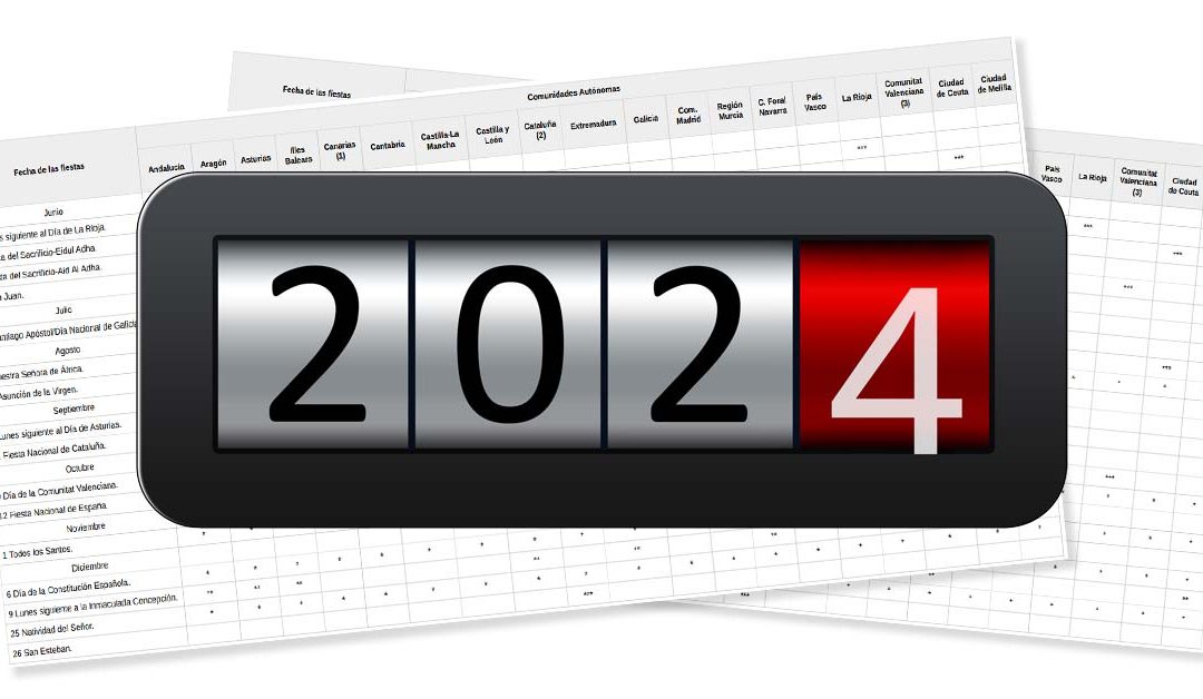 Publicado el calendario laboral 2024