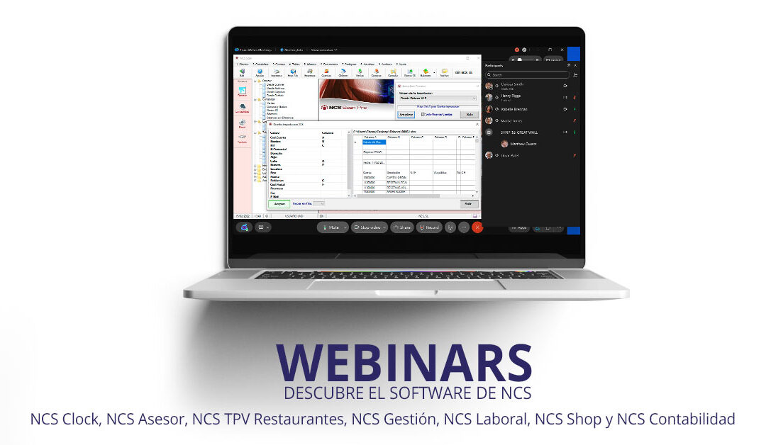 Descubre las soluciones de NCS Software a través de nuestros webinars programados para julio ¡Apúntate!