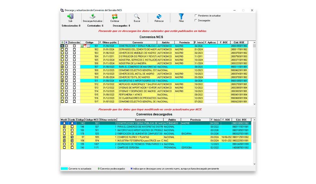 ¿Sabías que NCS Laboral permite a los asesores actualizar automáticamente los importes de los conceptos salariales que cambian con cada actualización de los convenios colectivos?