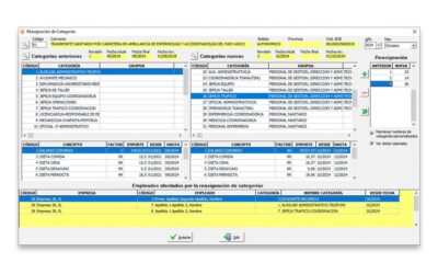 Reasignación masiva de categorías en NCS Laboral