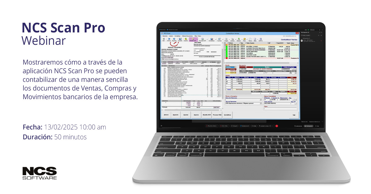 Webinar NCS Scan Pro el 13 de febrero en Webex